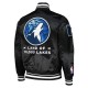 2024 City Edition Minnesota Timberwolves Black Satin Jacket