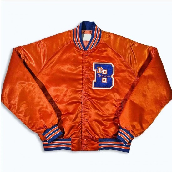 80’s Denver Broncos Orange Bomber Jacket