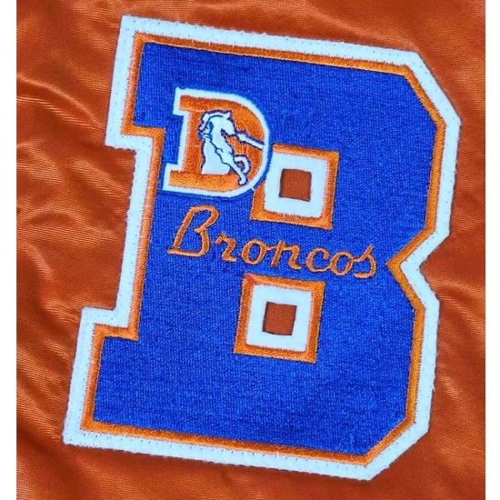 80’s Denver Broncos Orange Bomber Jacket