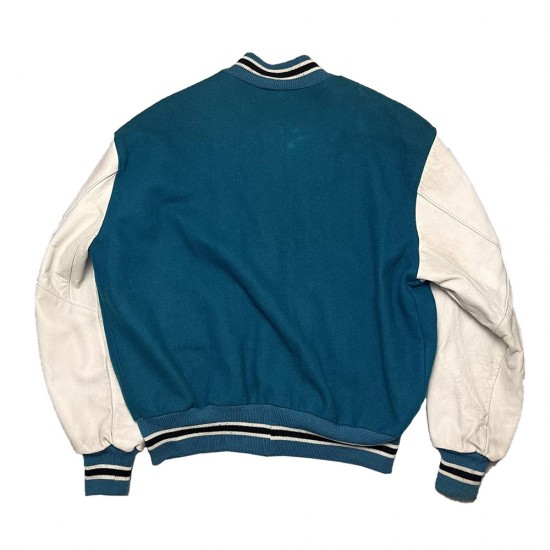 90’s San Jose Sharks Teal Blue Varsity Jacket