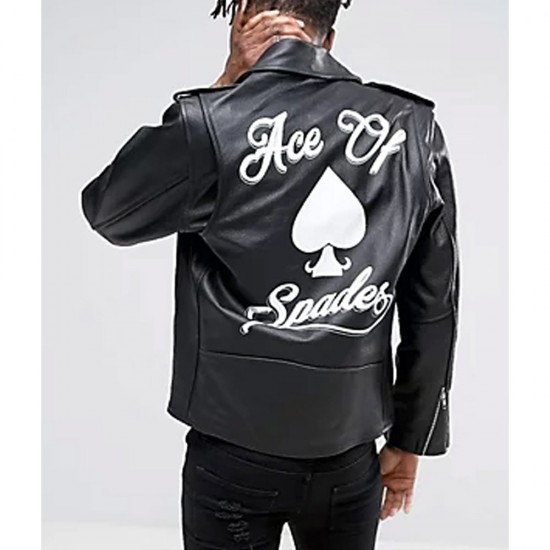 Ace of Spades Black Leather Jacket