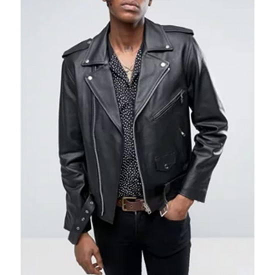 Ace of Spades Black Leather Jacket