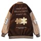 Achock Brown Wool Varsity Jacket