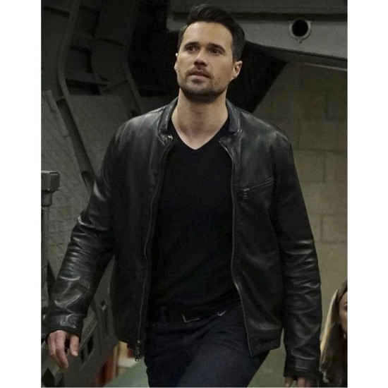 Agents of Shield Brett Dalton Black Leather Jacket