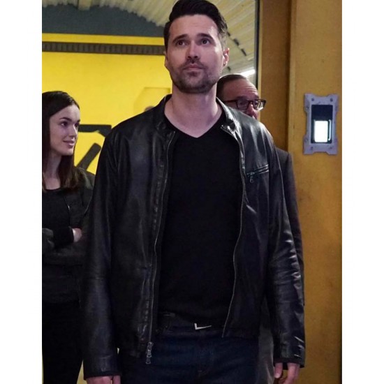 Agents of Shield Brett Dalton Black Leather Jacket