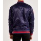 Atlanta Braves World Series Navy Varsity Satin Jacket