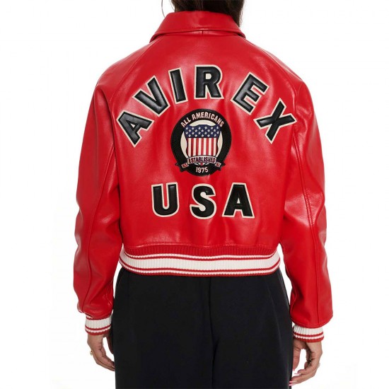 Avirex Cropped Leather Jacket