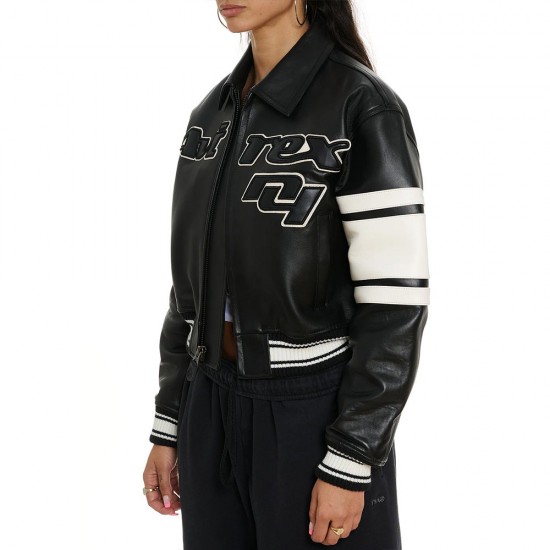 Avirex N4 Cropped Leather Jacket