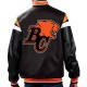 BC Lions Black Varsity Full-Zip Leather Jacket