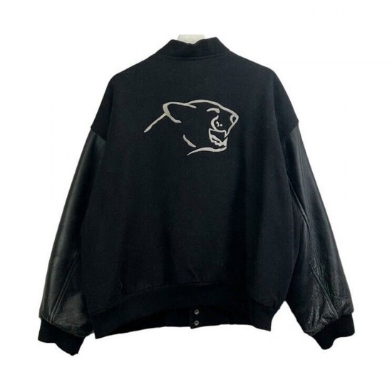 BC Lions CKNW-98 Embroidered Black Varsity Jacket