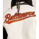 Baltimore Orioles Black and Off White Varsity Jacket