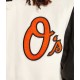 Baltimore Orioles Black and Off White Varsity Jacket