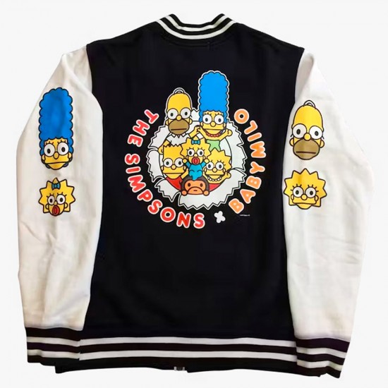 Bape Simpsons Baby Milo Varsity Jacket