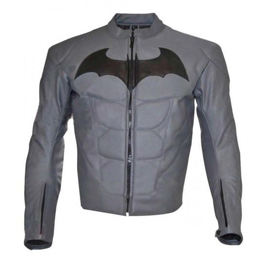 Batman Arkham Knight Gray Leather Jacket