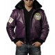 Batman Joker Goon Purple Bomber Leather Jacket