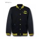 Batman Lettermen Black Varsity Jacket