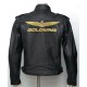 Biker Goldwing Black Leather Jacket