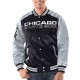 Black/Silver Chicago White Sox Renegade Varsity Satin Jacket