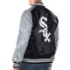 Black/Silver Chicago White Sox Renegade Varsity Satin Jacket