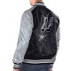 Black/Silver San Antonio Spurs Renegade Varsity Satin Jacket