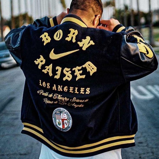 Born Raised Los Angeles Varsity Jacket