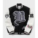 Brooklyn Nets 12 Letterman Black Wool and Leather Jacket