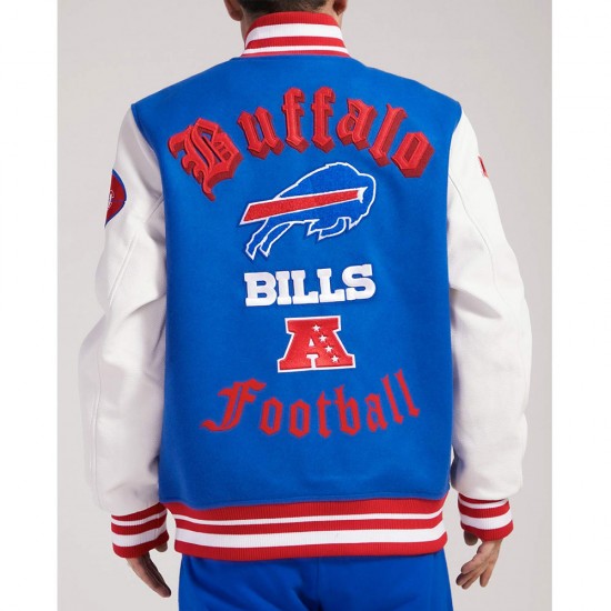 Buffalo Bills Old English Classic Rib Varsity Jacket