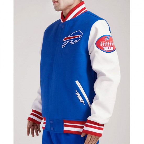 Buffalo Bills Old English Classic Rib Varsity Jacket