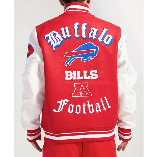 Buffalo Bills Old English Classic Rib Varsity Jacket