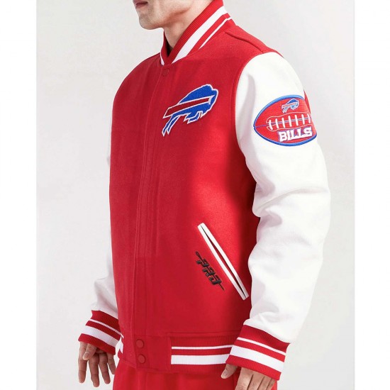 Buffalo Bills Old English Classic Rib Varsity Jacket