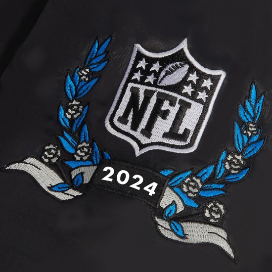 Carolina Panthers Shirt Collar Black Bomber Jacket