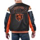 Chicago Bears Black Varsity Full-Zip Leather Jacket