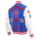 Chicago Cubs Old English Blue Wool Varsity Jacket