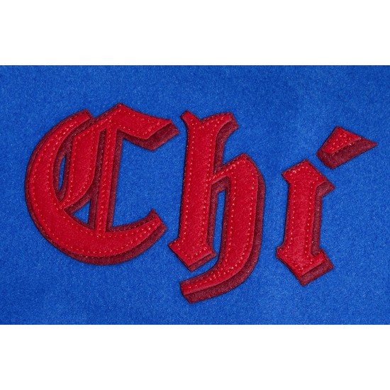 Chicago Cubs Old English Blue Wool Varsity Jacket