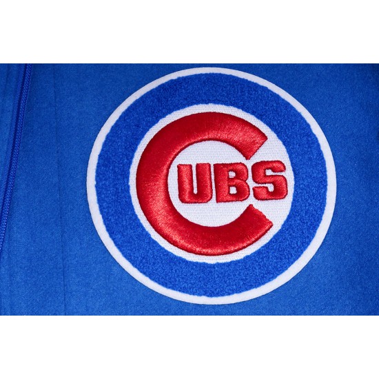 Chicago Cubs Old English Blue Wool Varsity Jacket