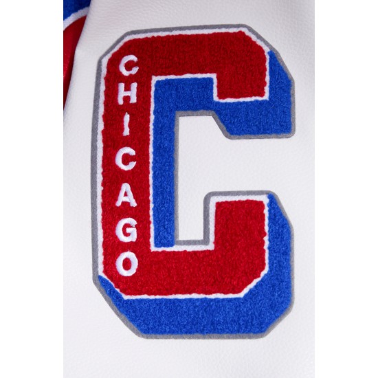 Chicago Cubs Old English Blue Wool Varsity Jacket