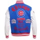 Chicago Cubs Old English Blue Wool Varsity Jacket