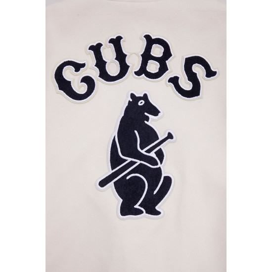 Chicago Cubs Retro Classic Navy Blue Wool Varsity Jacket