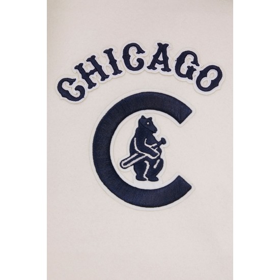 Chicago Cubs Retro Classic Navy Blue Wool Varsity Jacket