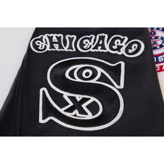 Chicago White Sox Retro Classic Off White Wool Varsity Jacket