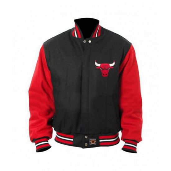 Mens Chicago Bulls Bomber Varsity Jacket