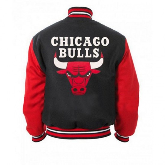 Mens Chicago Bulls Bomber Varsity Jacket