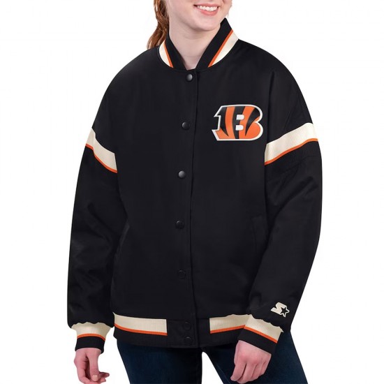 Cincinnati Bengals Tournament Black Varsity Jacket