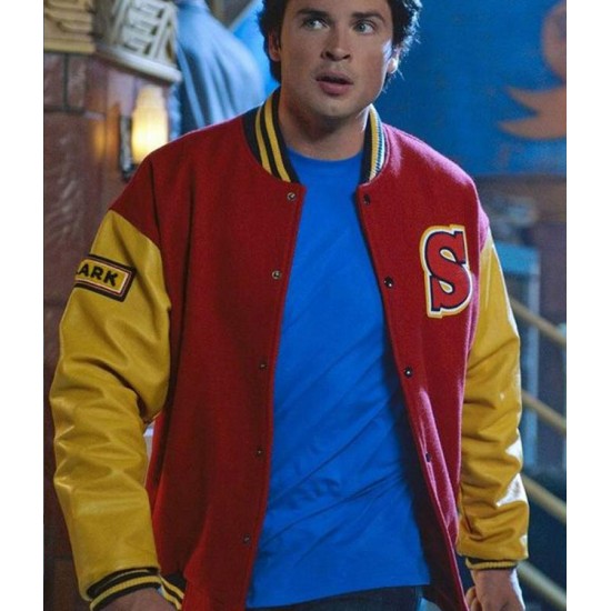 Clark Kent Smallville Letterman Red and Yellow Jacket