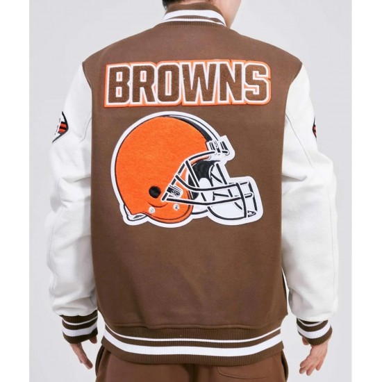 Cleveland Browns Retro The All-American White/Brown Jacket