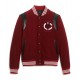 Club Monaco The Perfect Varsity Red Wool Jacket