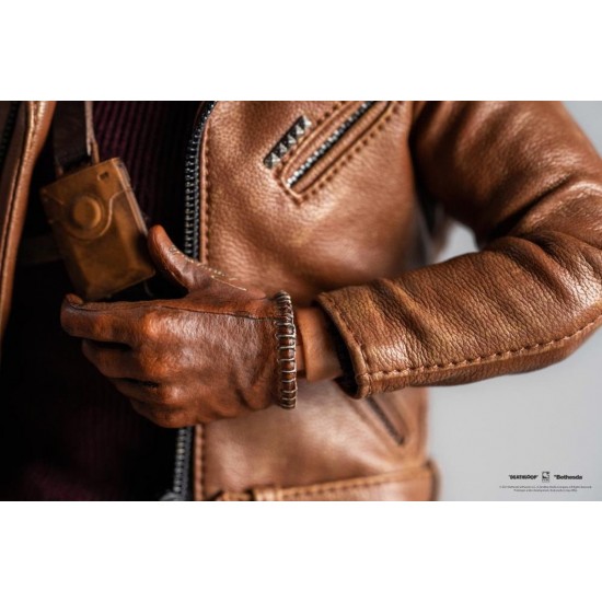 Colt Vahn Deathloop Brown Leather Jacket Costume