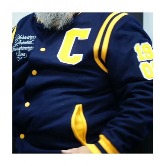 Coppin St. University Unisex Navy Blue Varsity Jacket