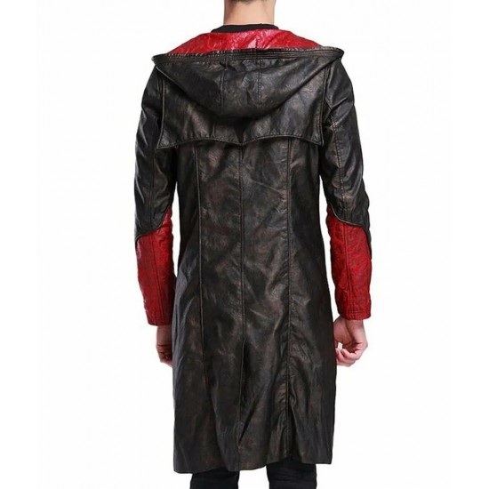 DMC Dante Leather Hooded Coat