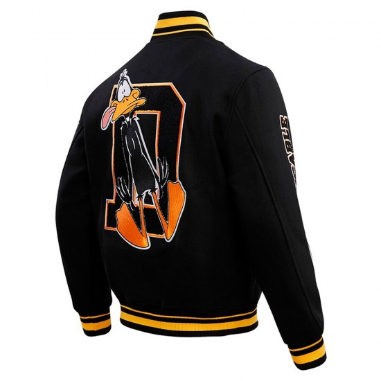 Daffy Duck Looney Tunes Freeze Max Black Varsity Jacket